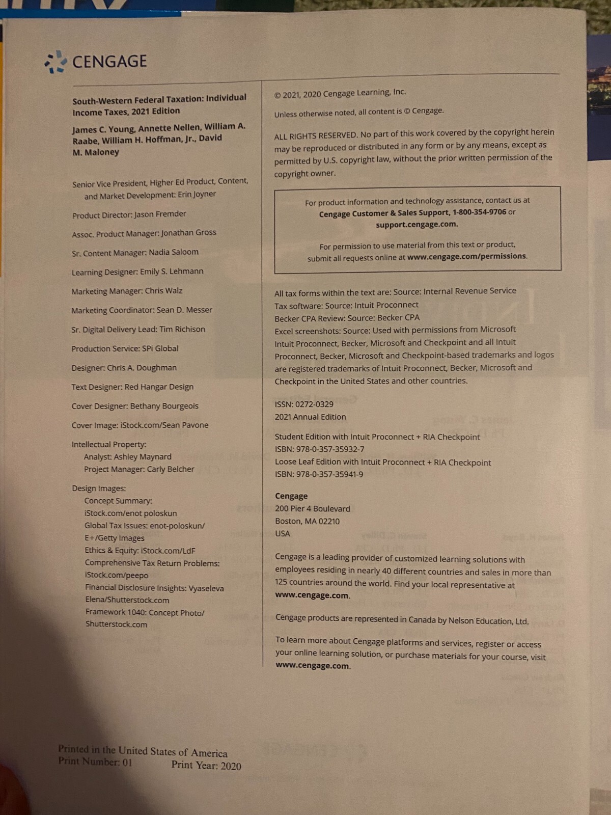 South-Western Federal Taxation 2021: Individual Income Taxes 